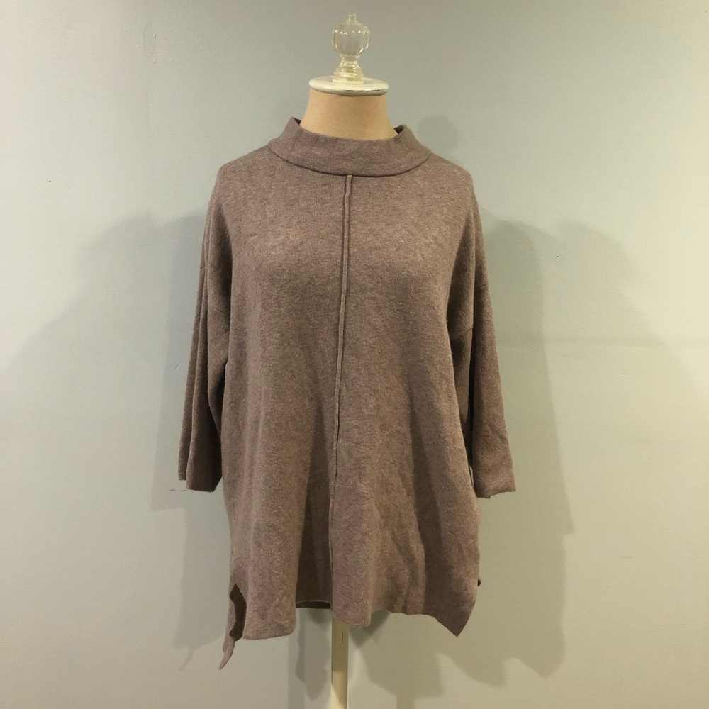 Rachel Zoe Mock-neck 3/4 Sleeve Sweater